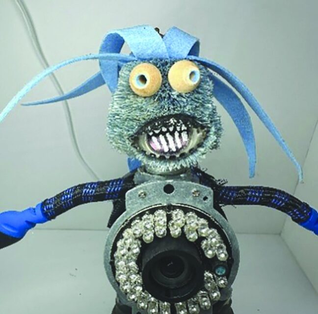 Sculpture assembled from salvaged parts by Oliver Sarkis