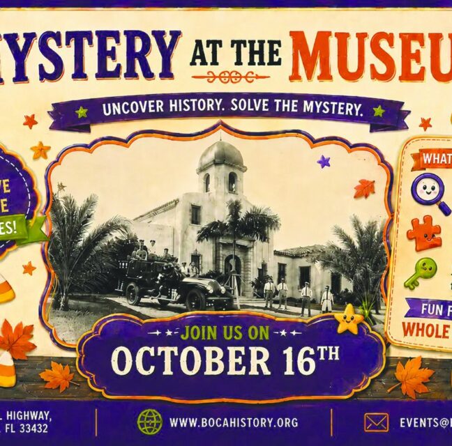 Mystery at the Museum event graphic for October 16