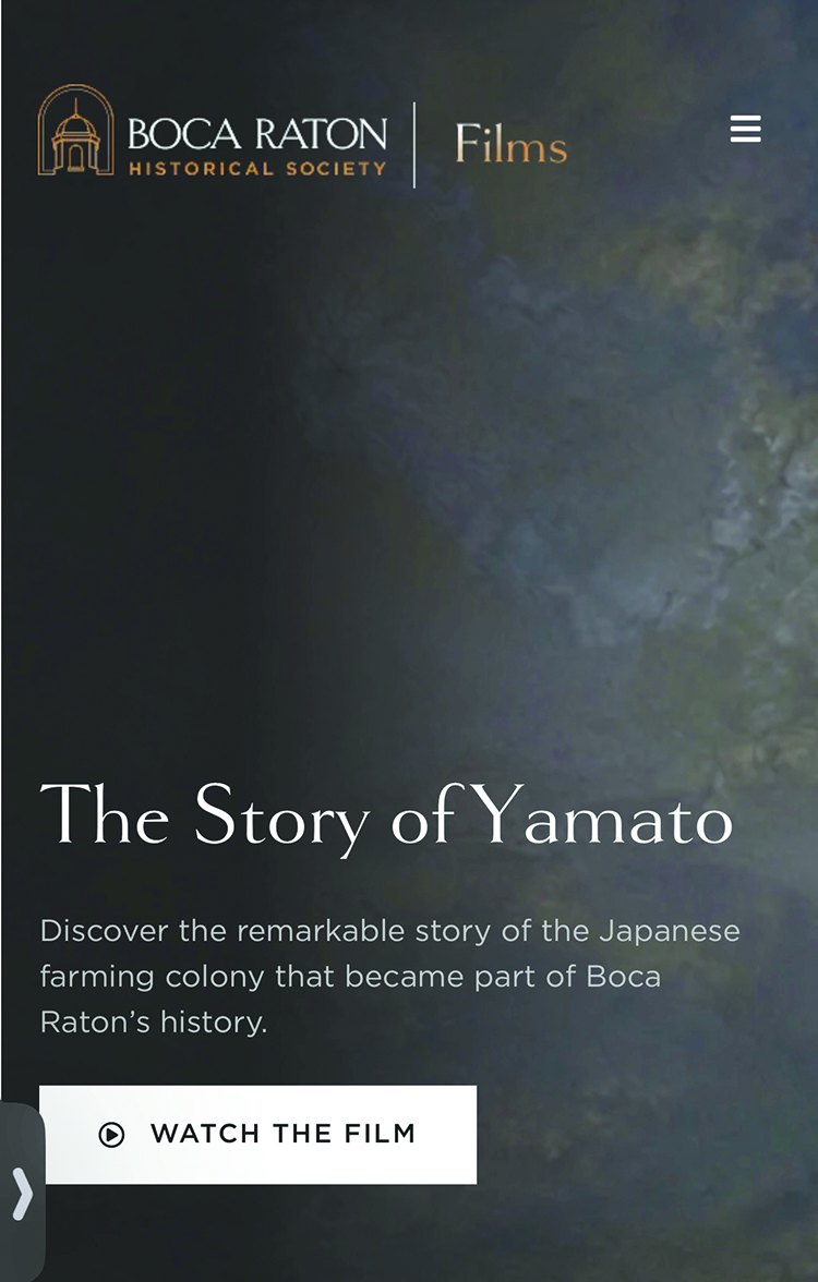 The Story of Yamato film page on the Boca Raton Historical Society site